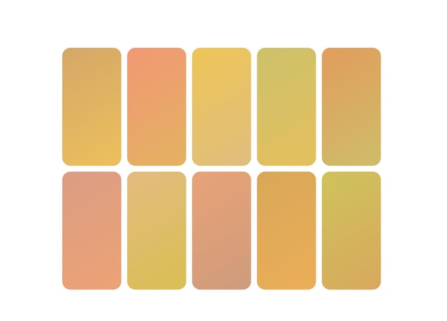 a series of orange squares with a yellow and orange border