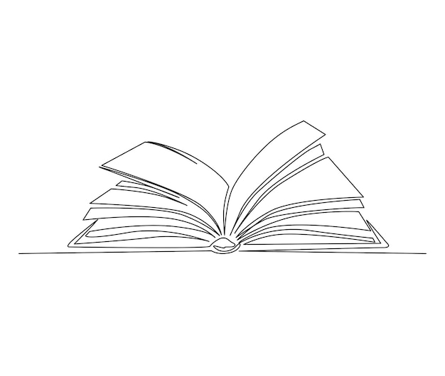 A sketch of an open book with the title " open " on the top.