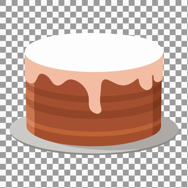 a vanilla cake illustration isolated Generative AI