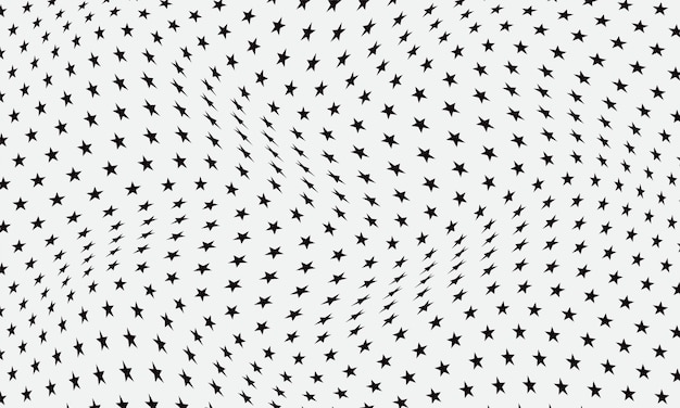 a white background with black stars and a black star drawn in the middle