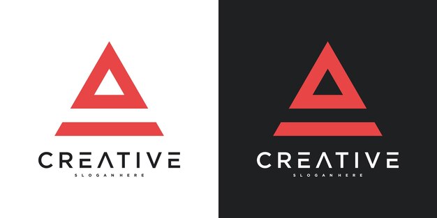 Abstrack triangle shape logo design Premium Vector