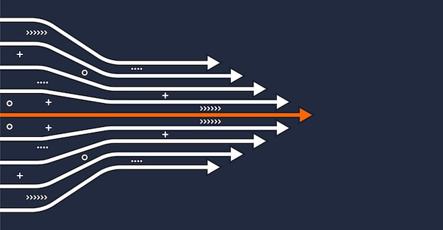 abstract arrow direction technology background
