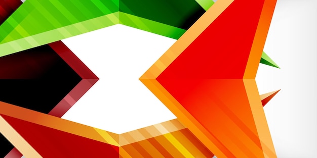 Abstract background color triangles and arrows composition Vector Illustration For Wallpaper Banner Background Card Book Illustration landing page