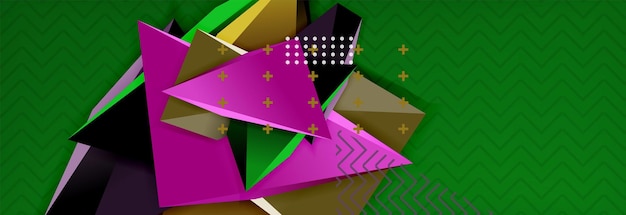 Abstract background colorful minimal abstract triangle composition