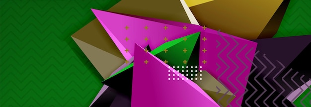 Abstract background colorful minimal abstract triangle composition