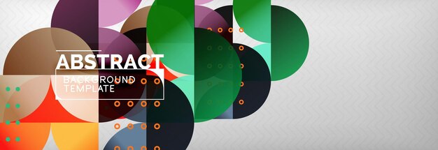Abstract background geometric composition dynamic circles and round shapes design template