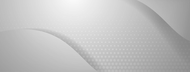 abstract background made of curved lines and halftone dots in white and gray colors