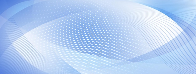 abstract background made of curves and halftone dots in blue colors