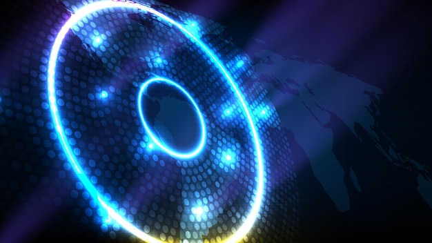 abstract background of blue futuristic technology hud display interface