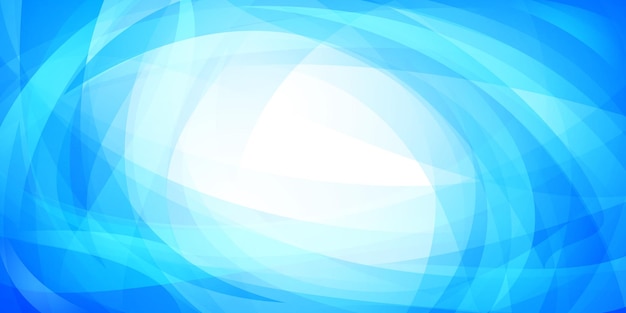 Abstract background of intersecting curves and bent translucent shapes in light blue colors
