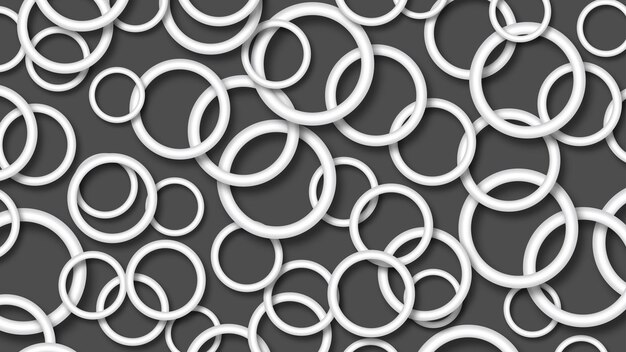 abstract background of rings with shadows