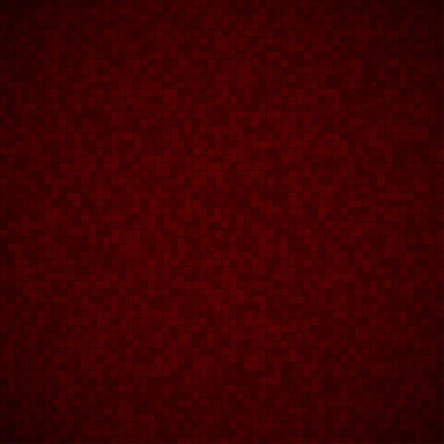 Abstract background of small squares or pixels in dark red colors