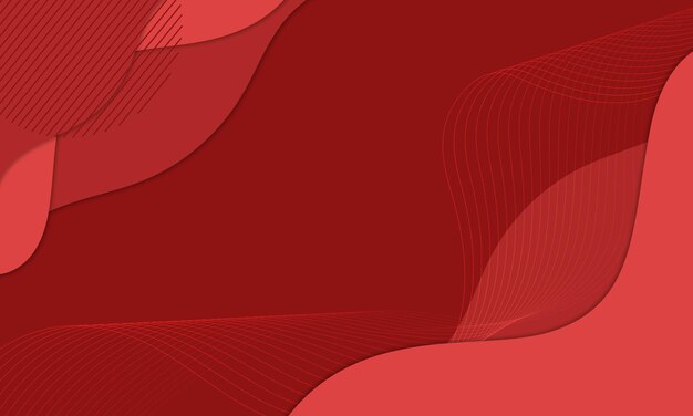 Abstract background red vector wavy with shape design