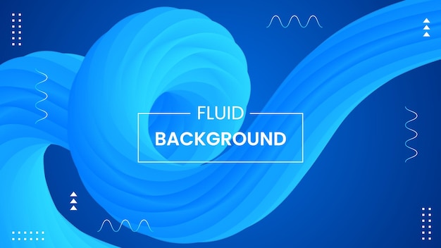 Abstract Background with 3D Blue Fluid Wave