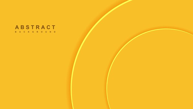 Abstract Background with 3d circle yellow papercut layer