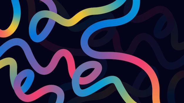 Abstract background with colorful gradient lines on dark blue background Minimalist and elegant