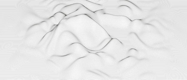 abstract background with distorted line shapes on white