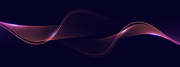 Abstract background with flowing particles