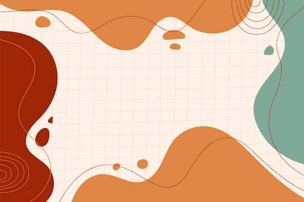 Abstract background with grid line. Hand drawing various shapes and doodle objects