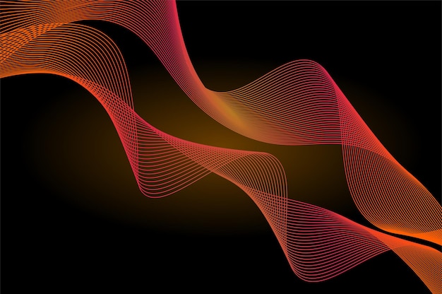 abstract background with set of curved lines