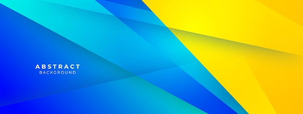 abstract blue and yellow geometric shapes light silver technology background vector modern diagonal presentation background