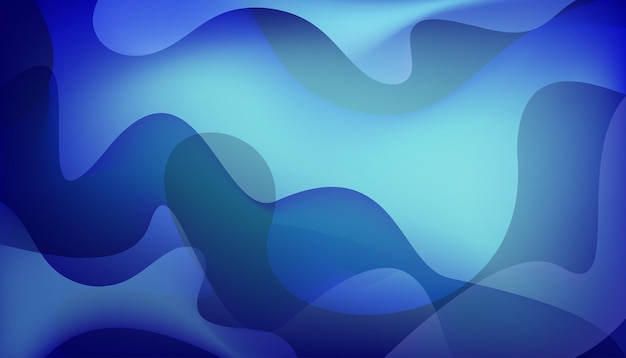 abstract blue background with shiny flow waves