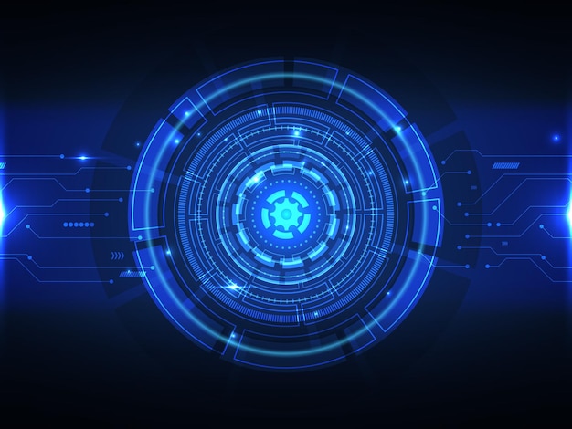 abstract blue data future futuristic circuit technology background