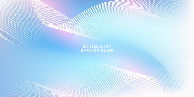 abstract blue gradient background with shining lines waves minimalist background for banner poster cover brochure flyer website