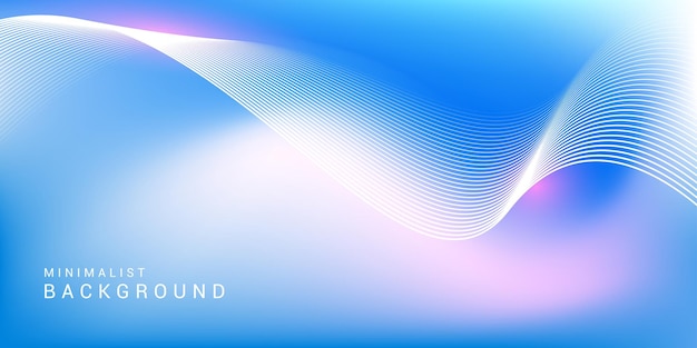 abstract blue gradient background with shining lines waves minimalist background for banner poster cover brochure flyer website