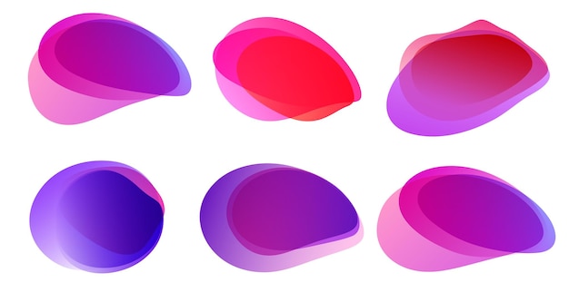 Abstract blur shapes purple color gradient iridescent colors effect soft transition watercolor white background