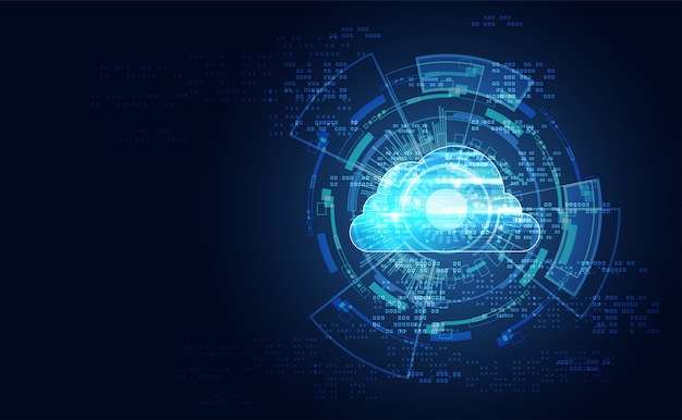 Abstract cloud technology with big data and Connection background