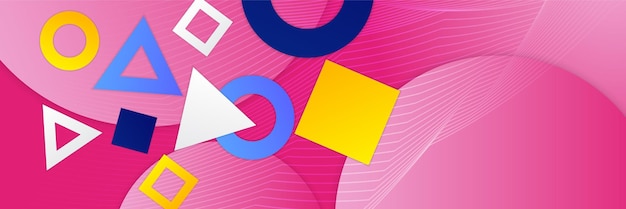 Abstract colorful banner background Gradient dynamic vibrant geometric vector abstract graphic design banner pattern background template web landing page