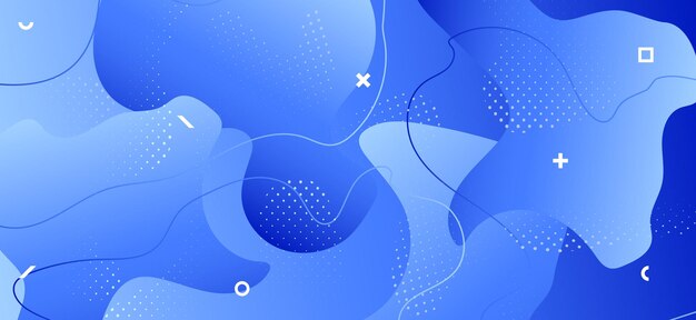 Abstract colorful banner with gradient liquid shapes