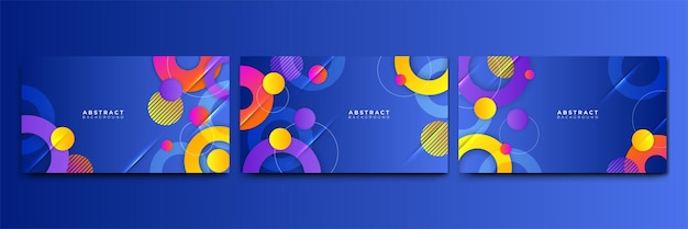 Abstract colorful blue yellow pink orange shapes presentation background Gradient dynamic lines background Modern mosaic blue orange Colorful geometric design background