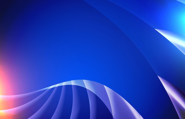 abstract colorful modern creative wavy stylish with light effect vector with blue color background design template