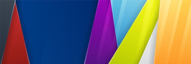 abstract colorful polygon banner design template colorful tech web banner with geometric shapes backdrop and gradient colors vector graphic design banner pattern presentation background