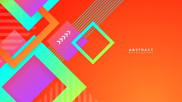 abstract colorful vibrant vivid banner geometric shapes light silver technology background vector modern diagonal presentation background