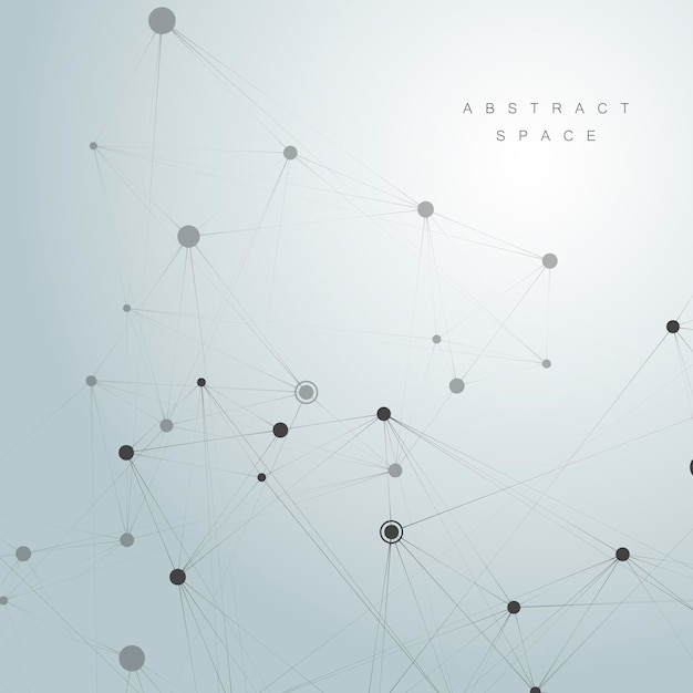 abstract connection moleculea on vector background