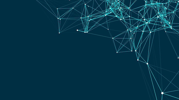 Abstract connections are in space Background with connecting dots and lines Connection structure 3d render