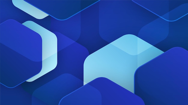 Abstract dark blue background with geometric shapes Vector illustration