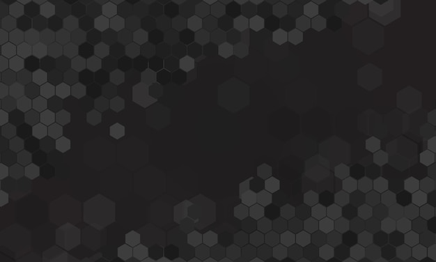 abstract dark hexagonal background. vector illustration.