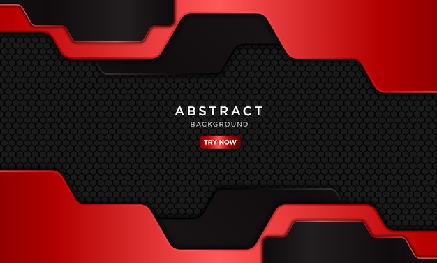 Abstract dark red background with modern shape, future robotic concept  