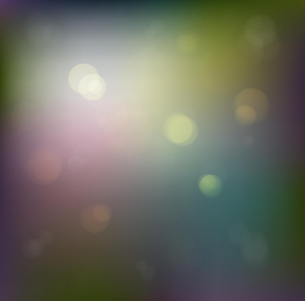abstract defocused background with twinkling lights and snowflakes
