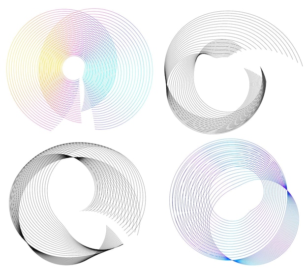 Abstract design element on white background of twist lines Vector Illustration eps 10 Golden ratio traditional proportions vector icon beauty salon for elegant business card background event party