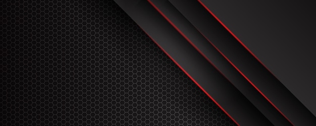 abstract diagonal lines overlap with red line on black background