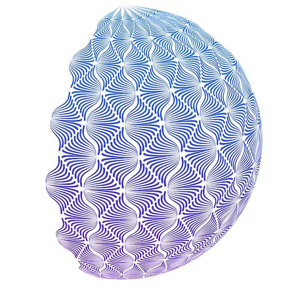 Abstract digital sphere with gradient lines Futuristic globe design symbolizing big data neural networks blockchain technology innovation and global connection for hitech projects and present