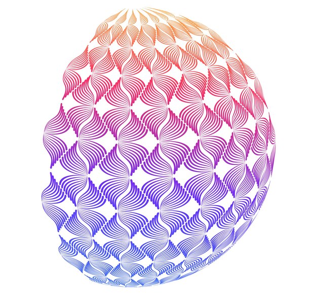 Abstract digital sphere with gradient lines Futuristic globe design symbolizing big data neural networks blockchain technology innovation and global connection for hitech projects and present