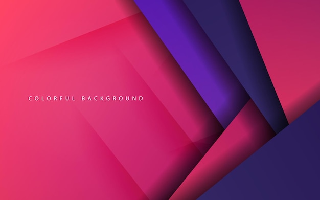 Abstract dynamic shape overlap layer purple color background