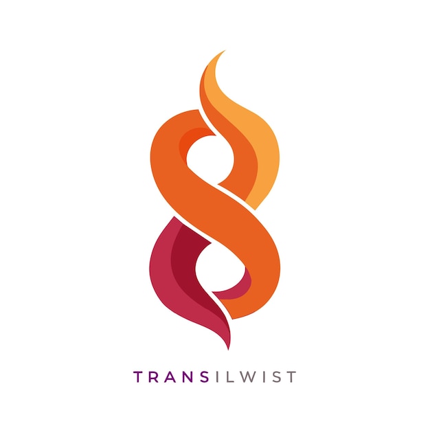 abstract flame number eight vector design
