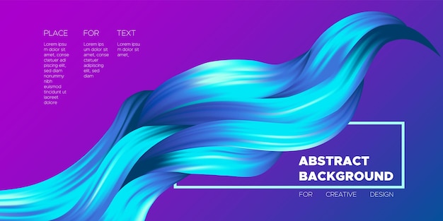 Abstract fluid shape on gradient background